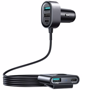 Joyroom JR-CL05 autolaturi, 72W, 2xUSB-C PD ja 3xUSB-A QC3.0, 1,5m, musta