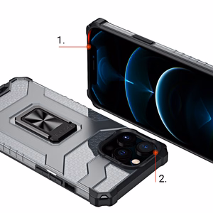 Crystal Ring Case jalustallinen kestävä iskunkestävä suojakuori iPhone 13 Prolle, sininen