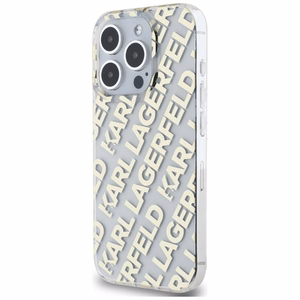 Karl Lagerfeld IML Fullover Logo Suojakuori iPhone 15 Pro Max:lle - kultainen