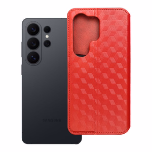 Punainen Cubic Book -läppäkotelo Motorola Moto G17 Power -puhelimelle
