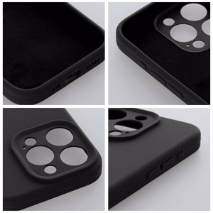 Silikonikuori 2mm iPhone 15 Pro, musta