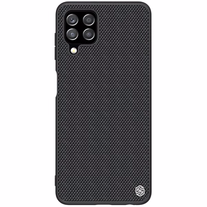 Nillkin Textured Case kestävä vahvistettu kotelo geelirunko ja nylon takaisin Samsung Galaxy A22 4G musta