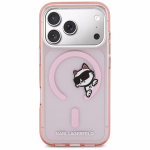 Karl Lagerfeld IML Peekaboo MagSafe Suojakuori iPhone 17 Prolle - Vaaleanpunainen