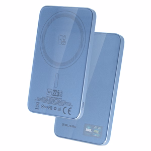 Blavec BJ-04 5000 mAh erittäin ohut magneettinen MagSafe-varavirtalähde, 7,8 mm, USB-C, 22,5 W, 3-in-1 (PBBJ04-MC5LB) (väri: vaaleansininen; lasipinta)