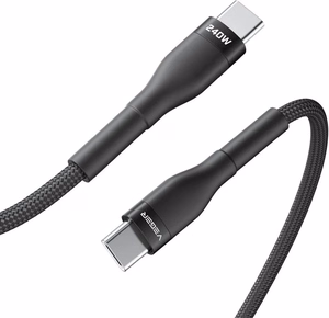 Kaapeli Type C Type C VEGER PD 5A 240W CC03 1,5 m musta