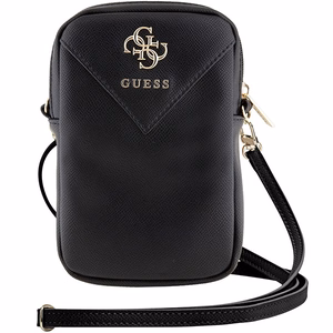 Guess Torebka Zip Triangle 4G musta