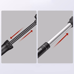 ROCKBROS TM-1701P 80 PSI minipyöräpumppu Presta- ja Schrader-venttiileille – väri: musta