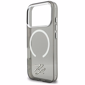 Karl Lagerfeld IML KL Script Logo MagSafe Suojakuori iPhone 17 Prolle - Musta