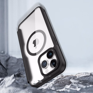 Dux Ducis Skin X Pro magneettinen avattava MagSafe -kotelo iPhone 15 Pro Max - musta