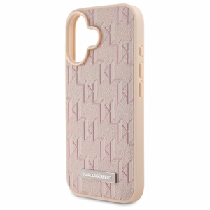 Karl Lagerfeld Hot Stamp MagSafe Suojakuori iPhone 16:lle - Vaaleanpunainen