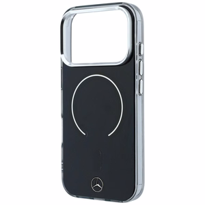 Mercedes Double Layer Iconic Logo -suojakuori laitteelle iPhone 18 Pro Max / 17 Pro Max, MagSafe-yhteensopiva – musta