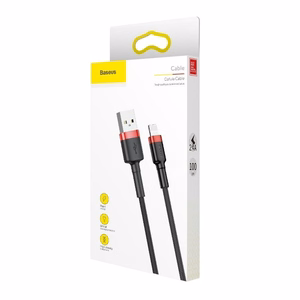 Baseus Cafuel USB Lightning kaapeli 2,4A 0,5m (punainen+musta)