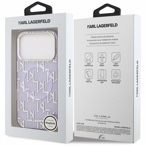 Karl Lagerfeld IML KL Monogram MagSafe -suojakuori iPhone 17 Pro - violetti