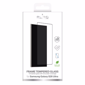 Puro Frame Tempered Glass for Samsung Galaxy S26 Ultra - with Black Frame
