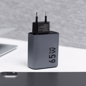 Puhelinlaturi Forcell F-Energy GaN 2 x USB C + USB A QC4.0 PD 4A 65W VT-42B harmaa