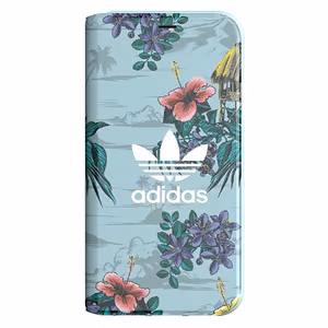 Adidas Booklet Case Floral iPhone X / XS:lle - harmaa