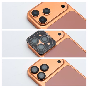 Blue Star Easy Install tempered-glass camera-lens protector for iPhone 15 / 15 Plus – black