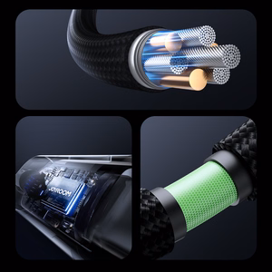 Joyroom S-A16 Pro Prism Series 30W USB-C - Lightning Kaapeli näytöllä 1.2m - Musta