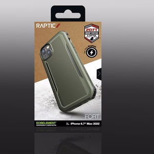 Raptic X-Doria Fort Case iPhone 14 Plus MagSafe panssaroitu suojus vihreä