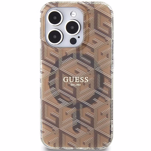 Guess IML GCube MagSafe Suojakuori iPhone 15 Pro Max:lle - ruskea