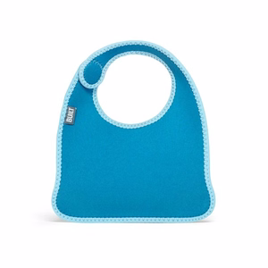 BUILT Mess Mate neopreeniset ruokalaput taaperoille, 2 kpl, Dribble Dots Blue