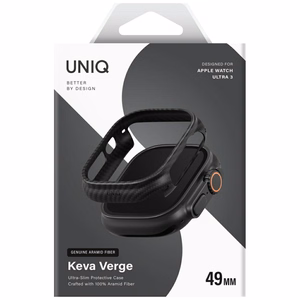 Uniq Keva Verge Suojakuori Apple Watch 49mm:lle - Musta