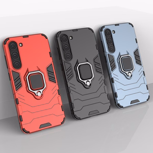 Ring Armor Suojakuori Samsung Galaxy S23+:lle panssaroitu magneettinen sormusjalusta musta