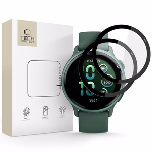 Tech-Protect Glass Flex+ 2-pack hybridilasi Garmin Vivoactive 6:lle - musta