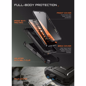 Supcase Unicorn Beetle Pro -suojakuori iPhone 18 Pro Max / 17 Pro Max – musta
