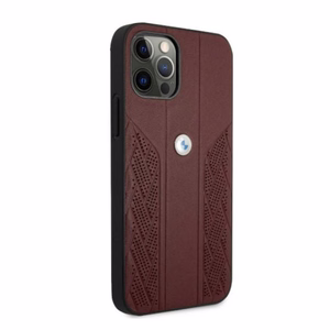 BMW Nahka Curve rei'itetty kotelo iPhone 12 Pro Maxille - punainen