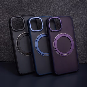 Mag Ring suojakuori pyörivällä renkaalla iPhone 15 Pro 6,1'' violetti