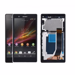 LCD Näyttö yhteensopiva Sony Xperia Z C6603 valkoisella kehyksellä HQ
