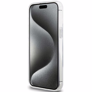 Karl Lagerfeld KLHMP15LHMRSKHH iPhone 15 Pro 6.1 valkoinen/valkoinen kovakuori Ring Stand Karl Head MagSafe