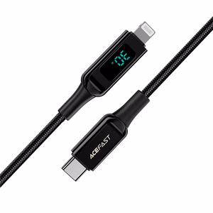 Acefast kaapeli MFI USB Type C - Lightning 1.2m, 30W, 3A musta (C6-01 Black)