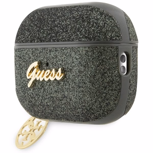 Guess GUAP2GLGSHA AirPods Pro 2 Suojakuori vihreä/khaki Glitter Flake 4G Charm