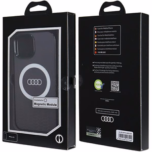 Audi IML Big Logo MagSafe Suojakuori iPhone 15 / 14 / 13:lle - musta