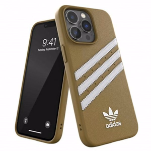 Adidas OR Molded Case PU iPhone 13 Pro / iPhone 13 - Beige ja kultaa