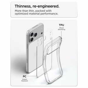 Spigen Ultra Hybrid-suojakuori iPhone 18 Pro / 17 Pro – läpinäkyvä