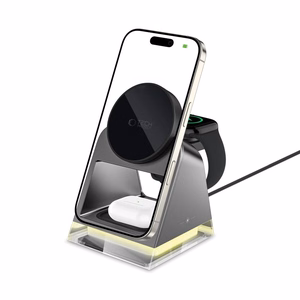 Tech-Protect QI15W-A43 3in1 Wireless Charger with MagSafe for Apple Devices - Black