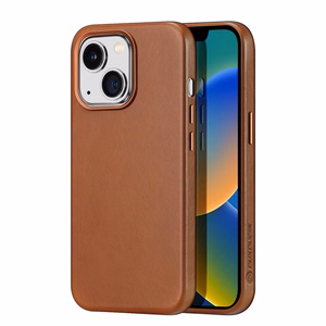 Dux Ducis Napoli iPhone 14 Plus magneettinen nahkakotelo MagSafe ruskea