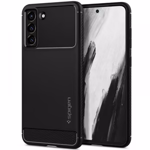 Spigen Rugged Armor kotelo Samsung Galaxy S21 FE - Matta musta