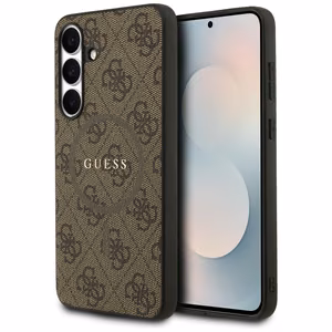 Guess 4G Ring Classic Logo MagSafe case for Samsung Galaxy S25 FE - brown