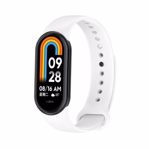 SILIKONIHIHNA MI BAND 8/M8 (2). VALKOINEN