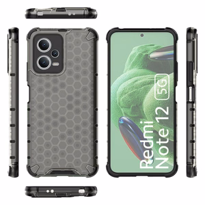 Honeycomb panssari hybridinen Suojakuori Xiaomi Redmi Note 12 5G / Poco X5 5G:lle musta