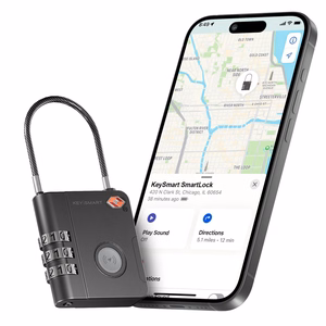 KEYSMART SmartLock; TSA hyväksytty Find My lukko, musta
