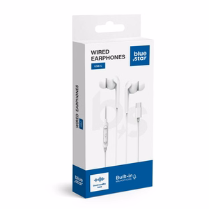 Blue Star M15C USB-C (DAC) johdolliset nappikuulokkeet, 1,2 m, valkoiset