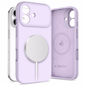 Tech-Protect Silikoninen MagSafe Suojakuori iPhone 17:lle - violetti