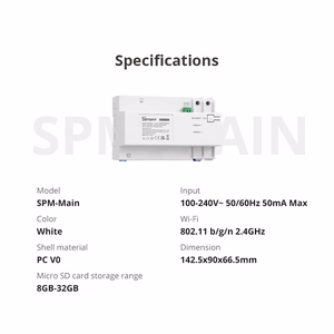 Sonoff SPM-Main älykäs kytkin Wi-Fi / Ethernet tehomittari