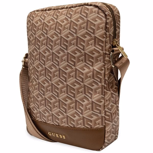 Guess laukku GUTB10HGCFSEW 10" ruskea GCube Stripe tablettilaukku