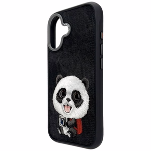 NIMMY Suojakuori BIG EYED PET 2.0 Panda iPhone 17:lle - musta